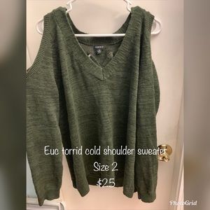 Torrid cold shoulder sweater